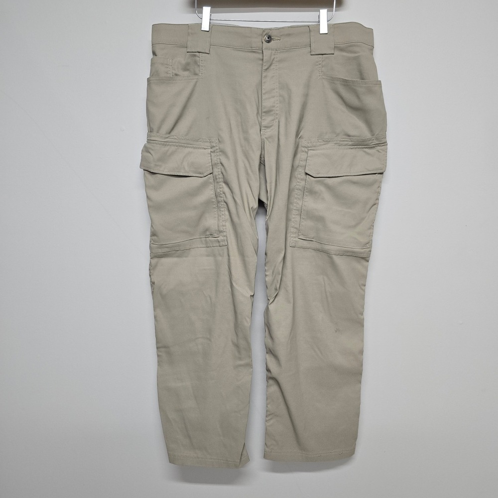 Duluth Trading Co Relaxed Fit Cargo Pants Mens 38x30 Tan Flex Dry Utility